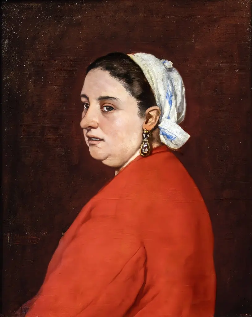Portrait of Senyora Anita with Red Dress