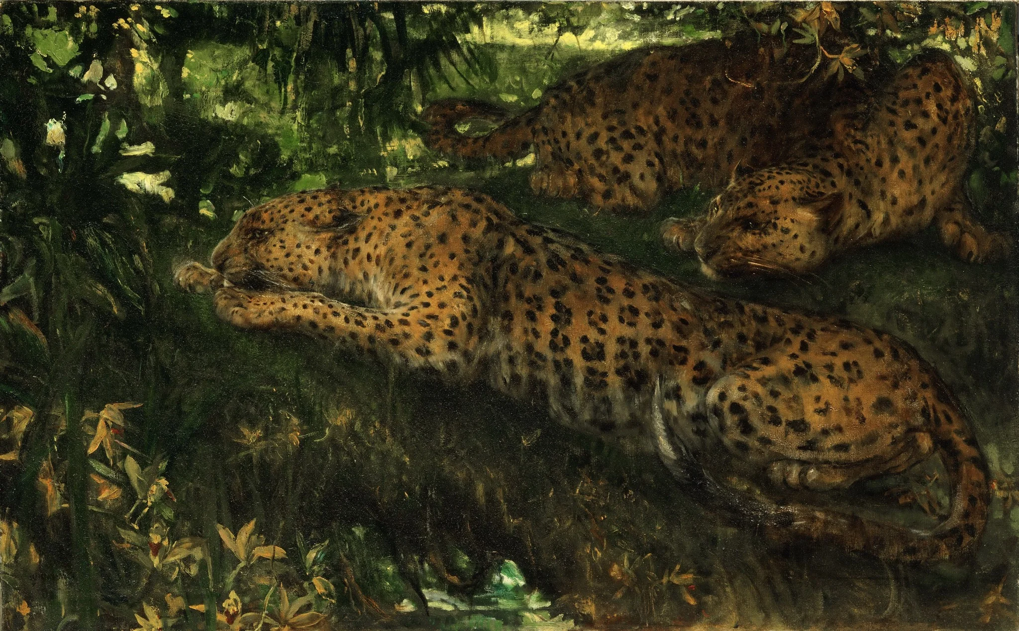 In Ambush, by John Macallan Swan, oil, 1898