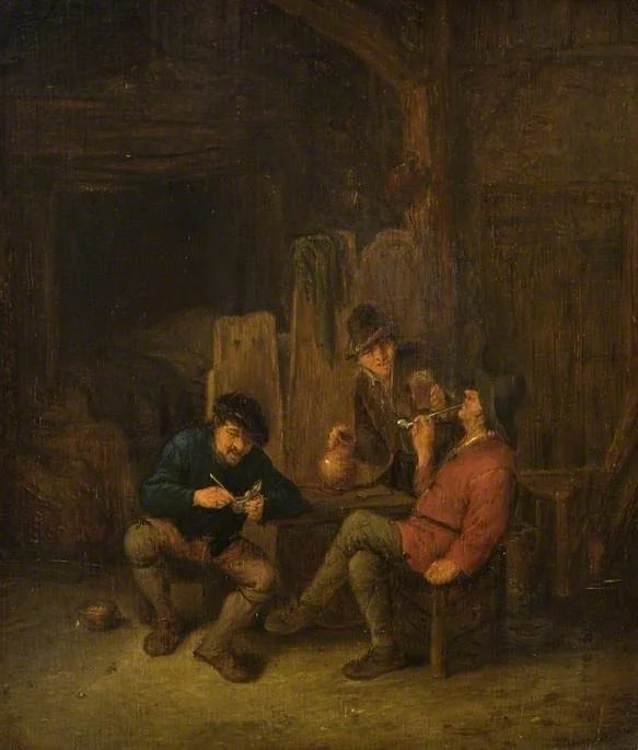 Peasants smoking, by Adriaen van Ostade, oil