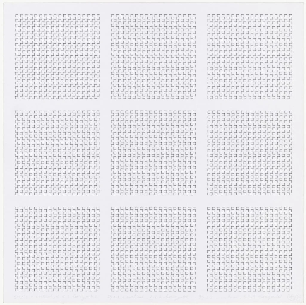 Untitled, by François Morellet, graphite, 1976