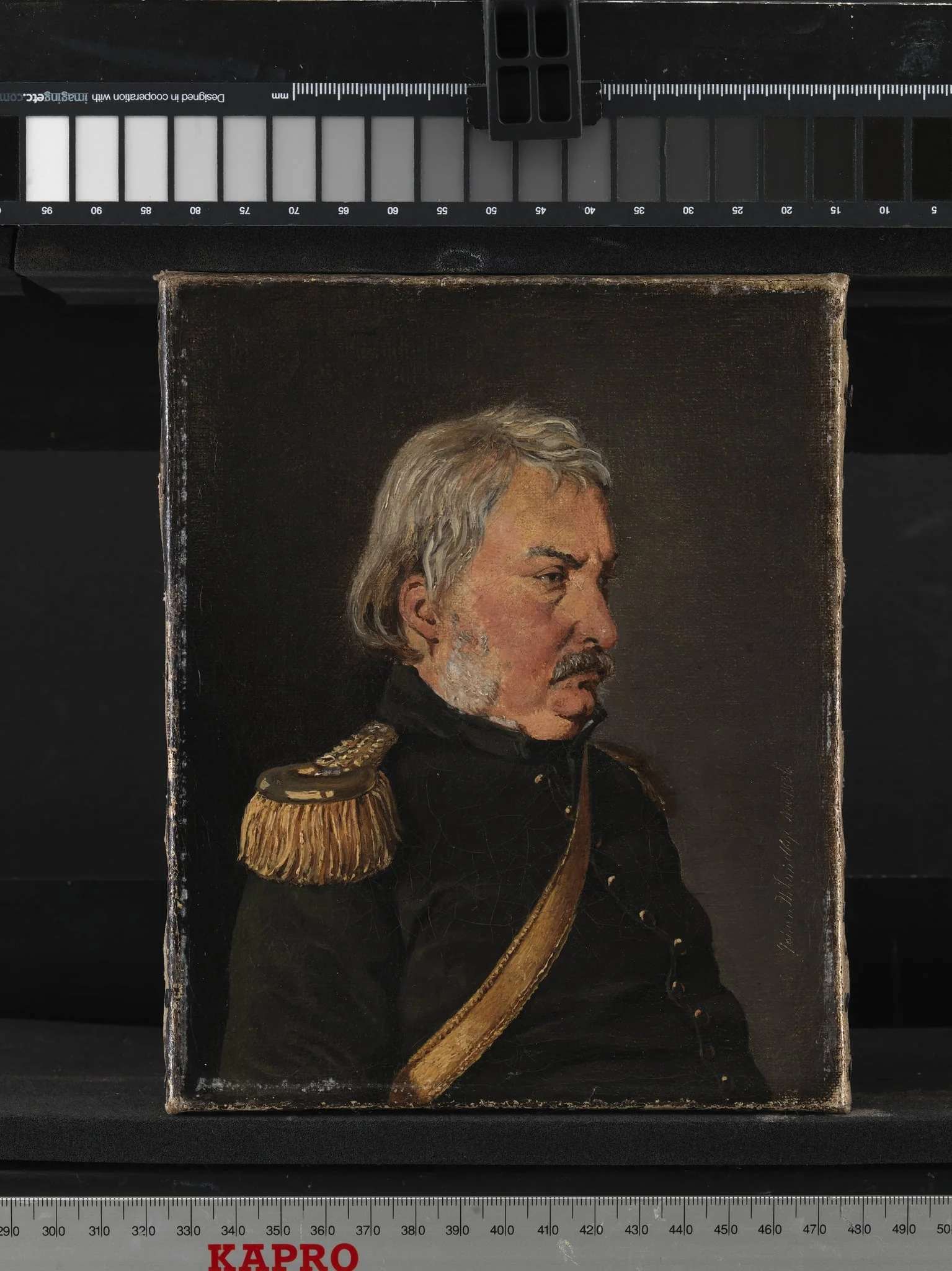 Oberst Joachim Theodor Lundbye, kunstnerens fader, by Unknown, 1836