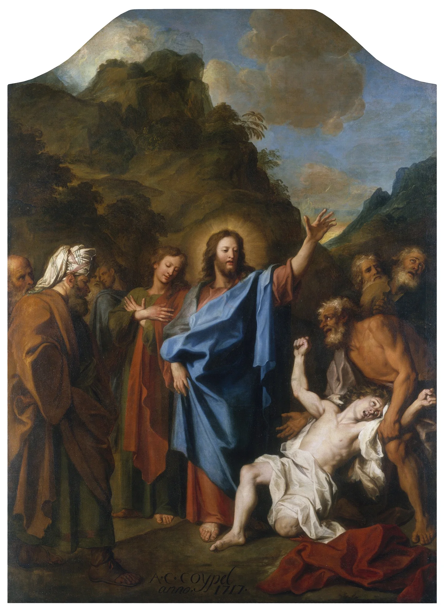 Christ Curing a Possessed Man, by Charles-Antoine Coypel, oil, 1717