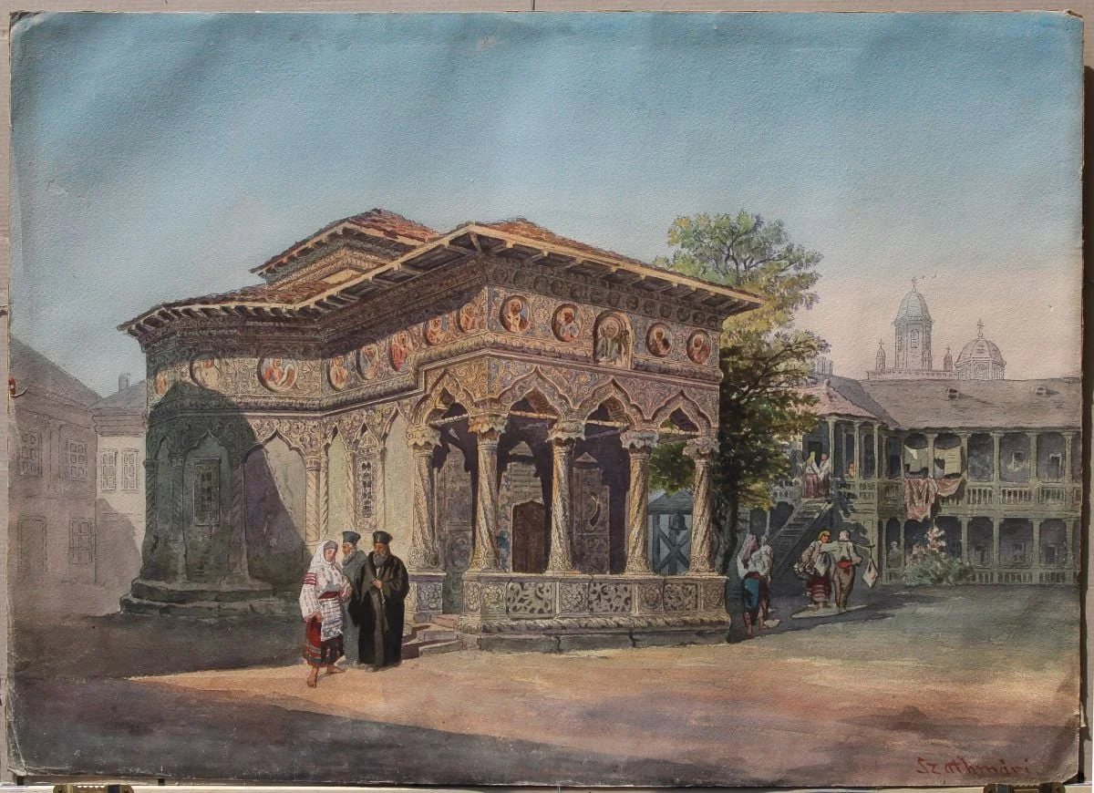 Biserica Stavropoleos, by Carol Popp de Szathmary, unspecified, 1859