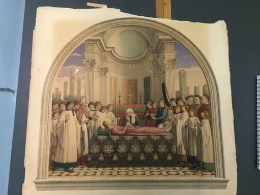 copy after the Burial of Santa Fina, Domenico Ghirlandaio in Collegiata, San Gimignano (Siena)