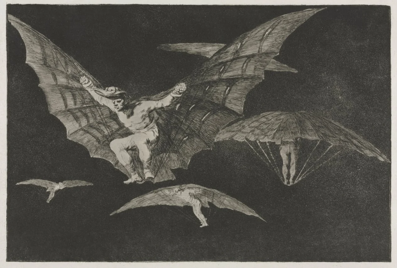 The Proverbs:  A Way of Flying, by Francisco Goya, 1864