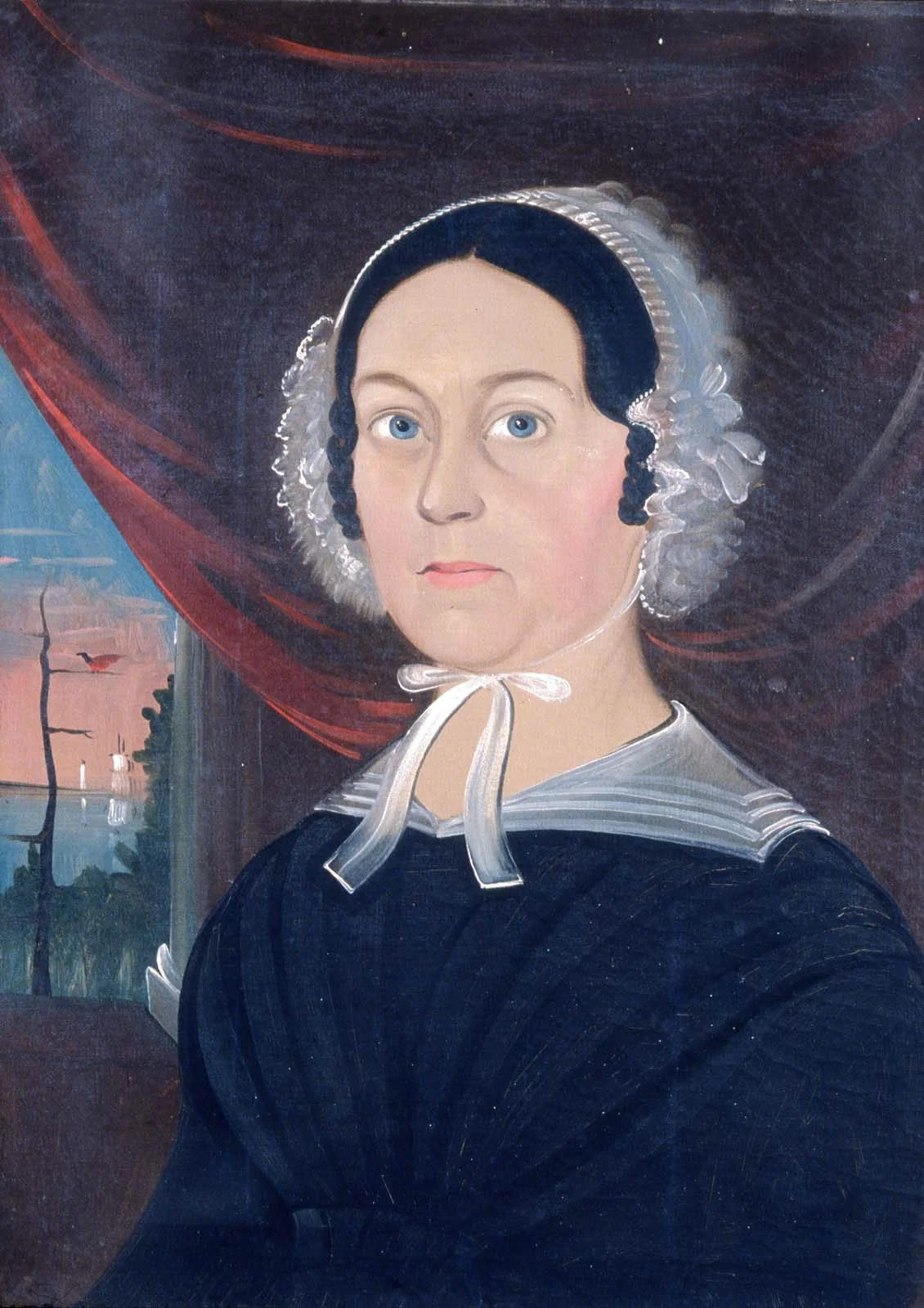 Lady with Black Hair, by Sturtevant J. Hamblin, oil