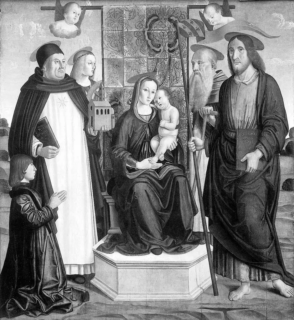 The Virgin and Child Enthroned with Saints
