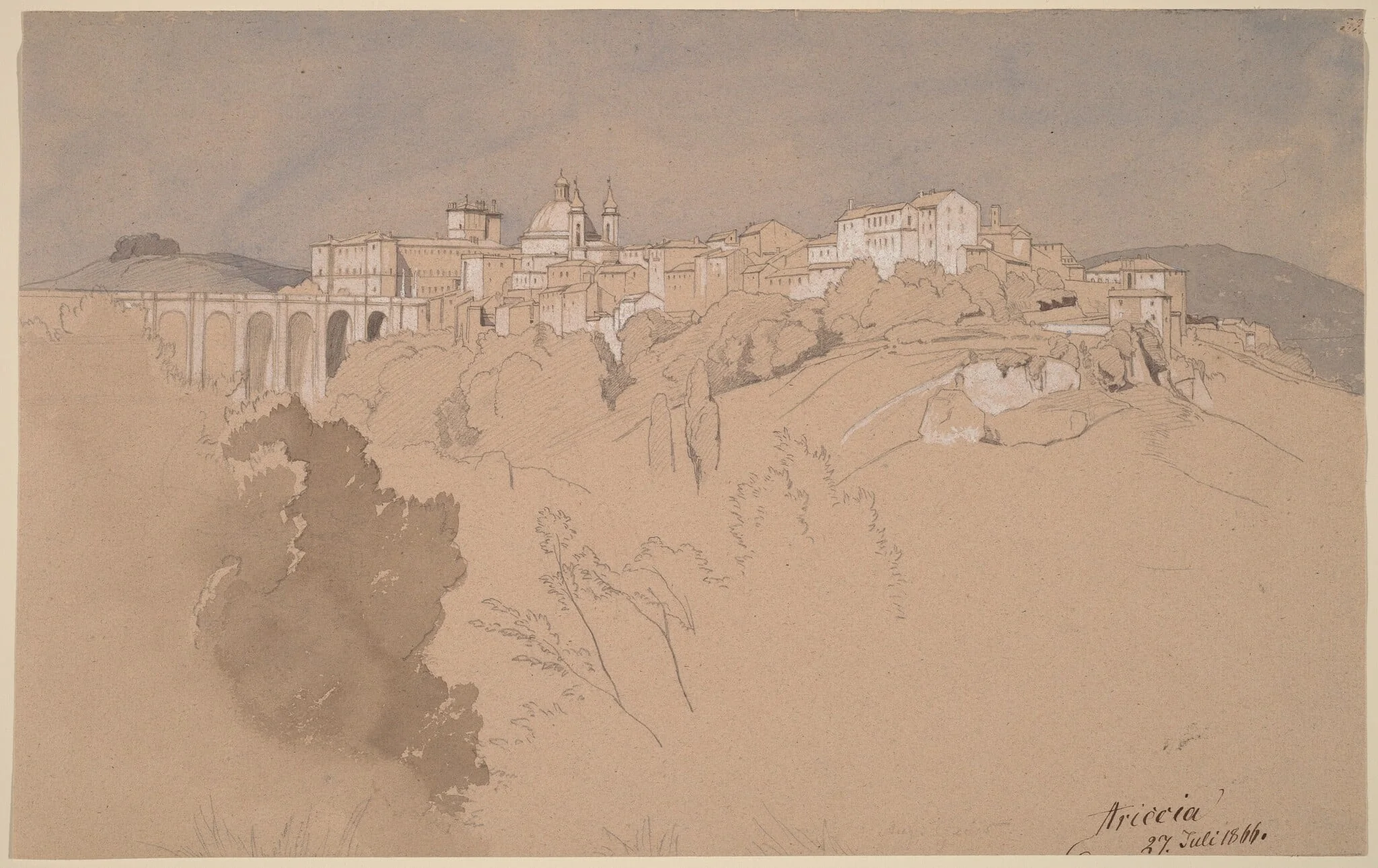 Ariccia Seen from across a Valley
