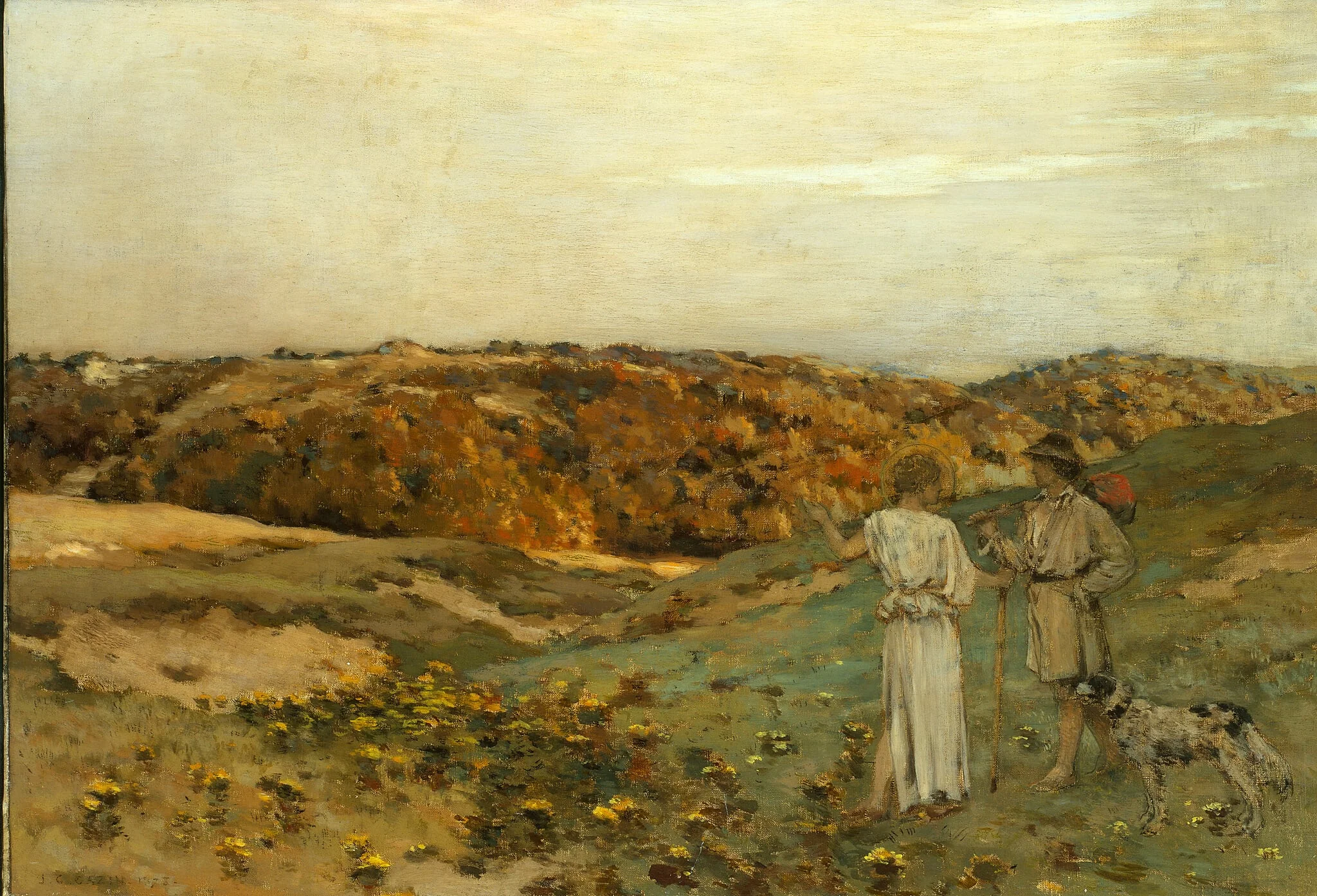 Tobias and the Angel, by Jean Charles Cazin, oil, 1878