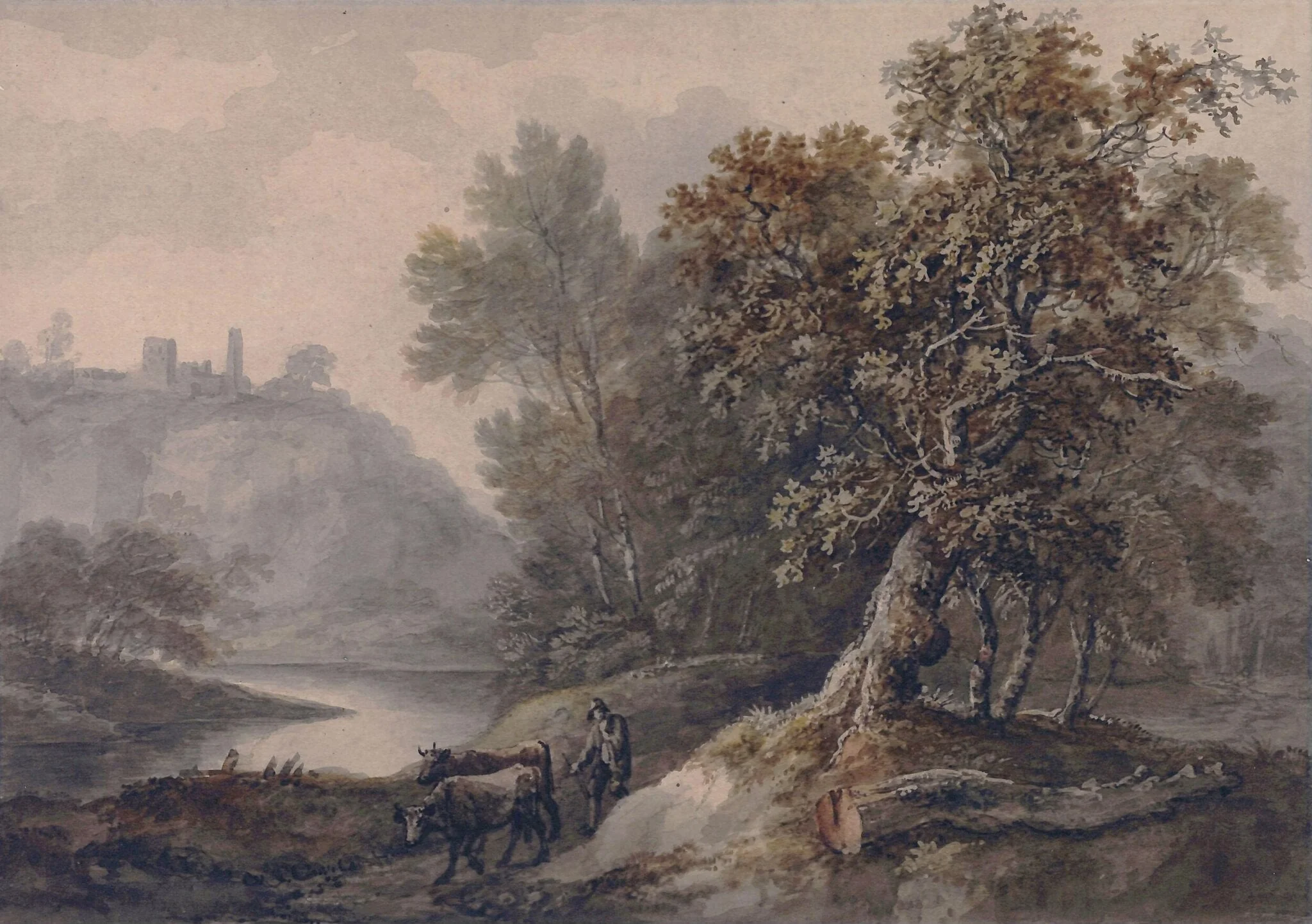Bath Landscape, by Thomas Barker, watercolor, 1790