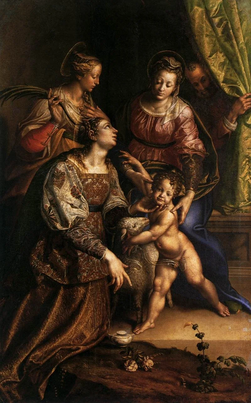 Virgin and Child, by Antonio Campi, oil, 1550