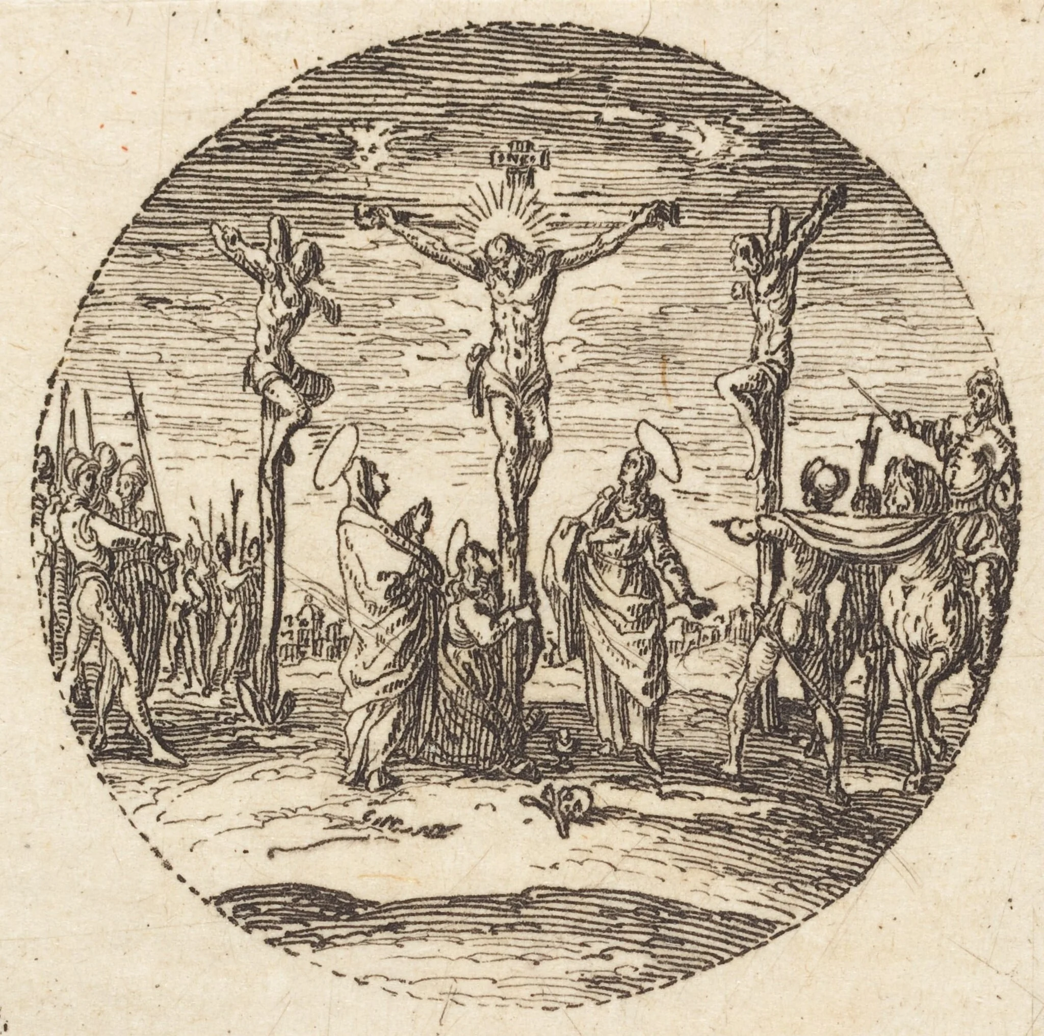 The Crucifixion, by Jacques Callot, ink, 1631