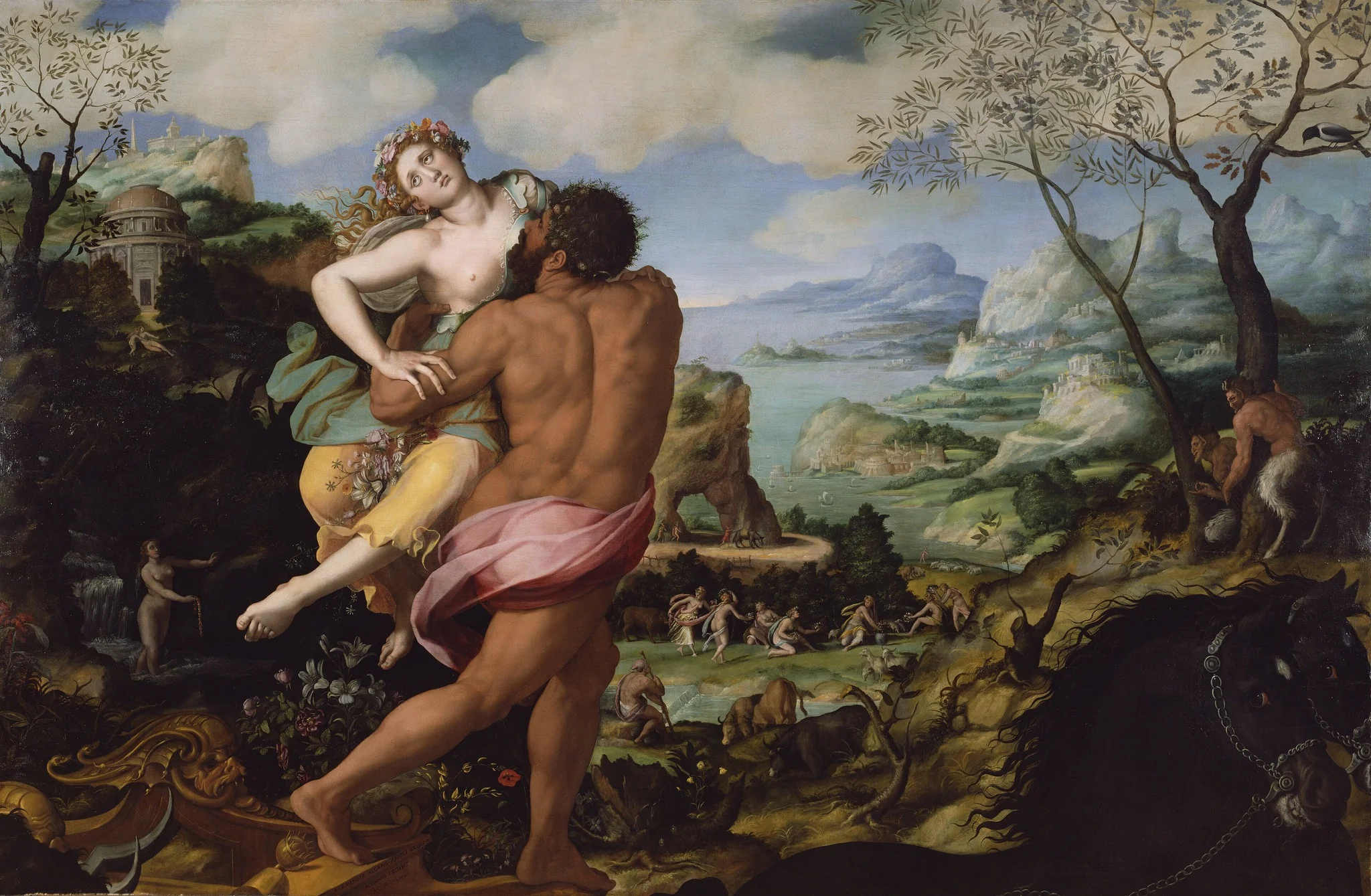 The Abduction of Proserpine, by Alessandro Allori, oil, 1570