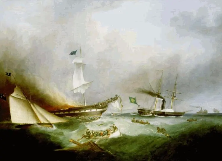 Burning of the Ocean Monarch