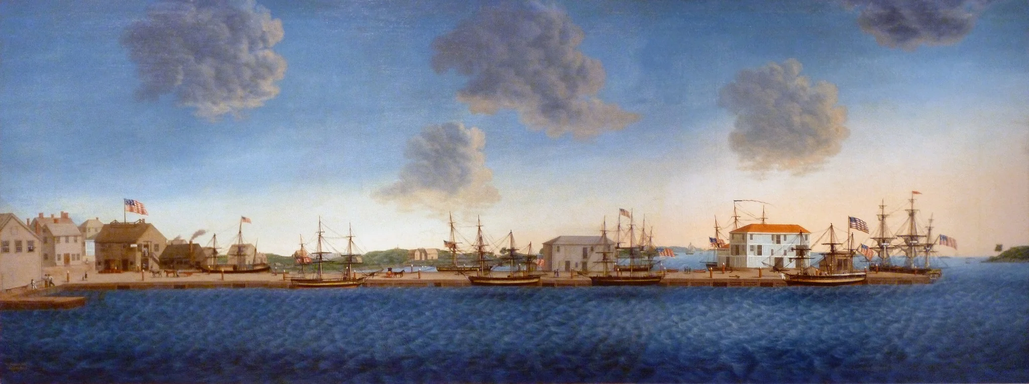 Crowninshield's Wharf, by George Ropes, oil, 1806