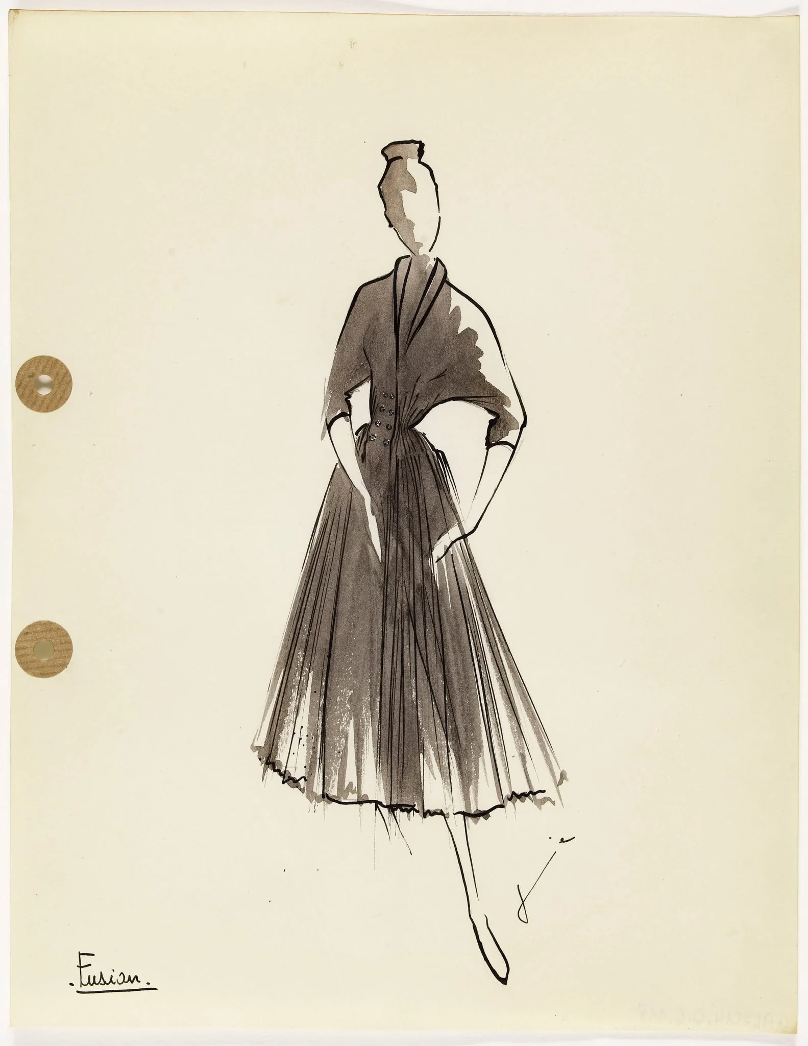 'Fusion', by Carven, 1949