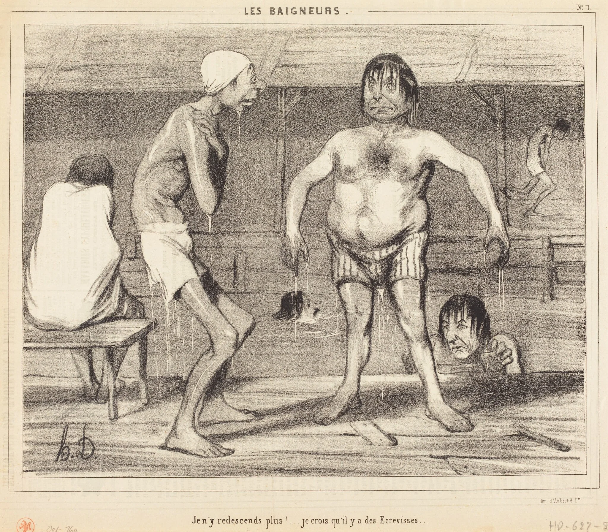 Je n'y redescends plus!... je crois..., by Honoré Daumier, ink, 1839