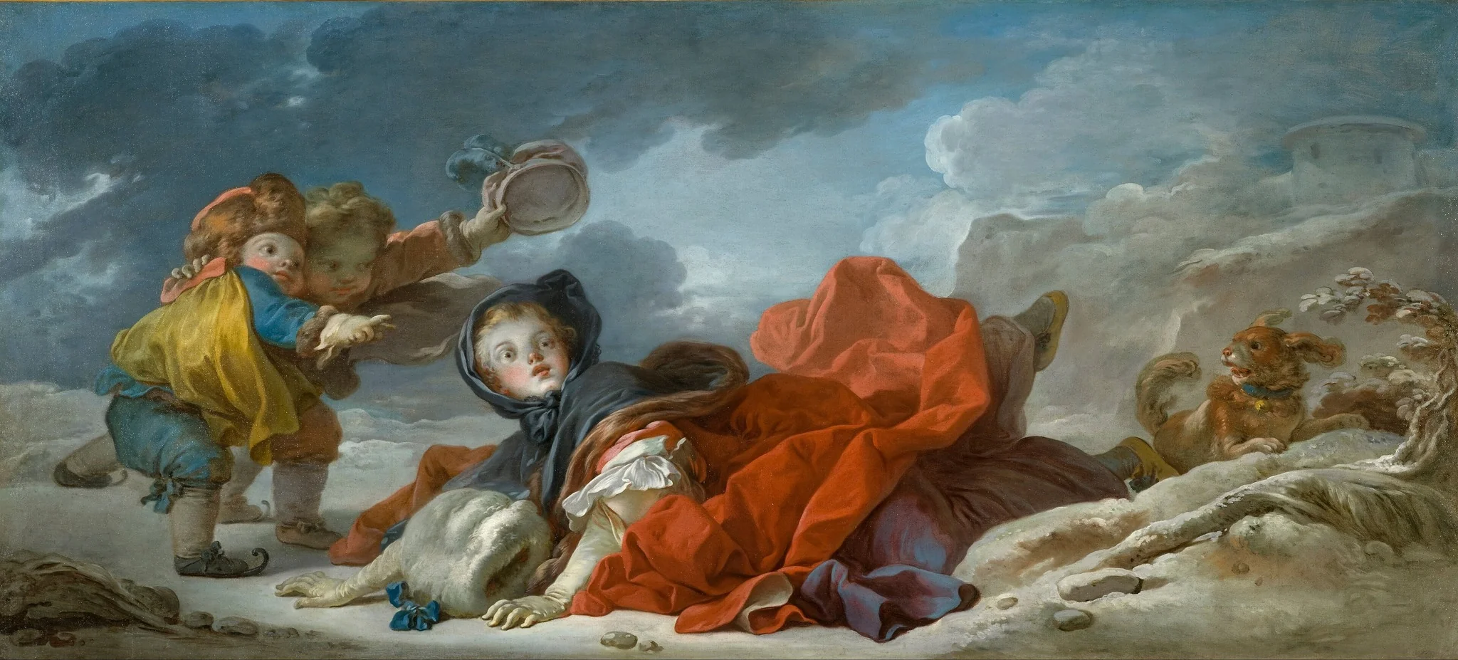 Winter, by Jean Honoré Fragonard, oil, 1755