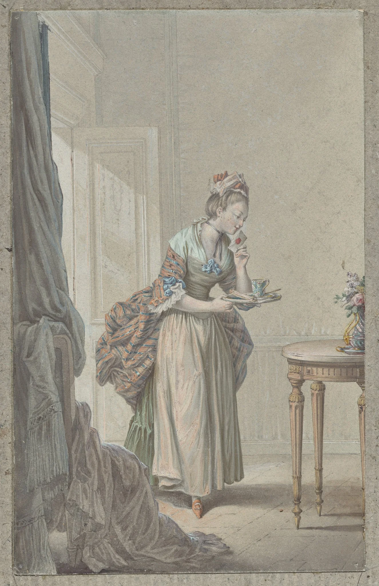 Woman with a Letter, by Sigmond Freudeberg, 1774