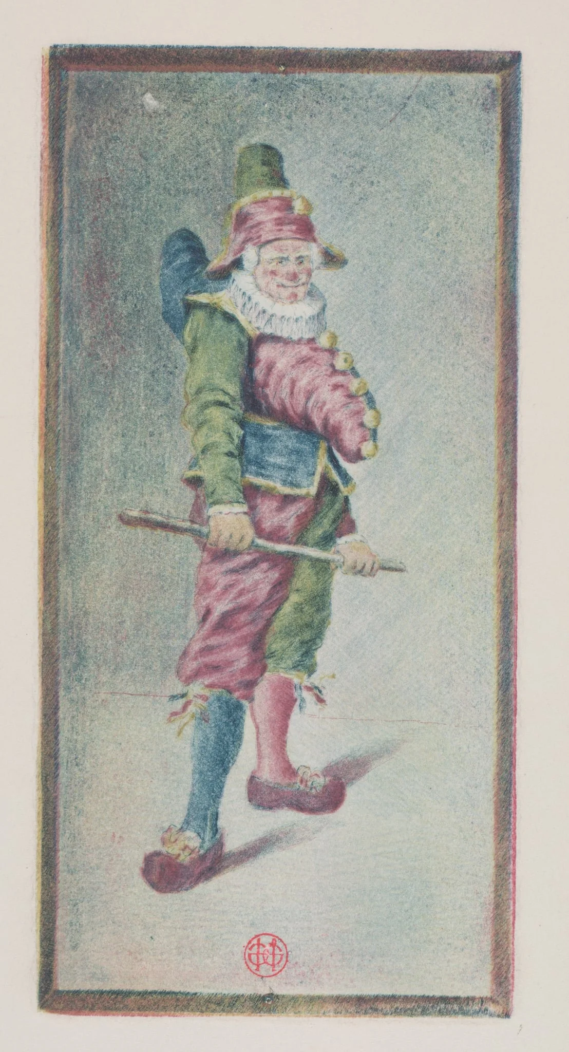 Punchinello, Three-quarters to the Right, by Henri-Charles Guérard, 1887