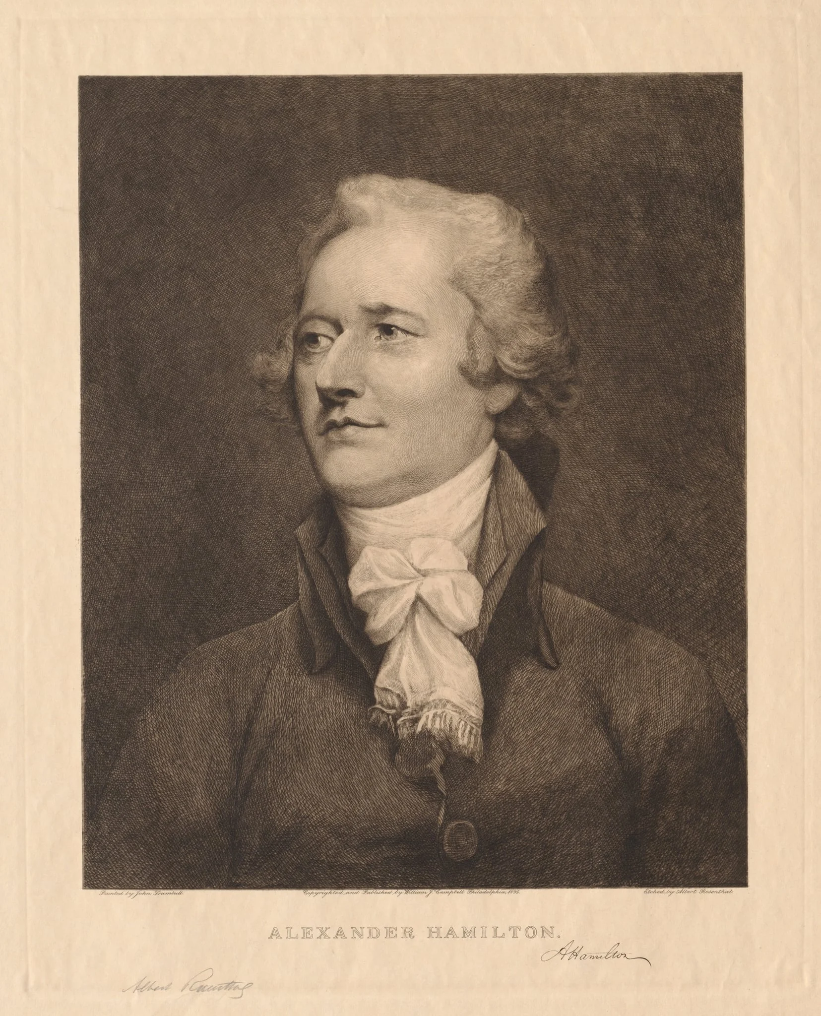 Alexander Hamilton, by Albert Rosenthal, 1895