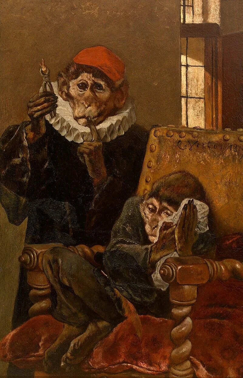 The Dentist, by Charles Verlat, oil, 1890