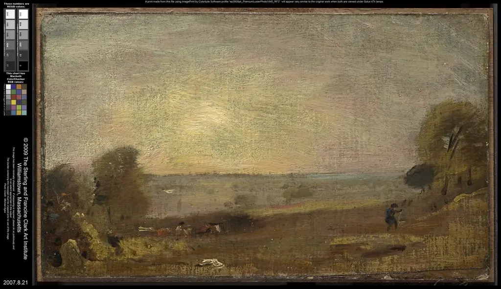 Dedham Vale from the Road to East Bergholt, Sunset