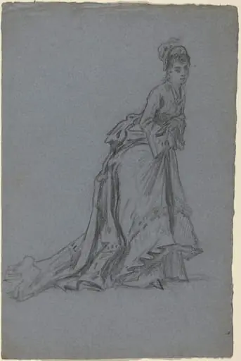 Fashionable Young Woman Stepping Forward