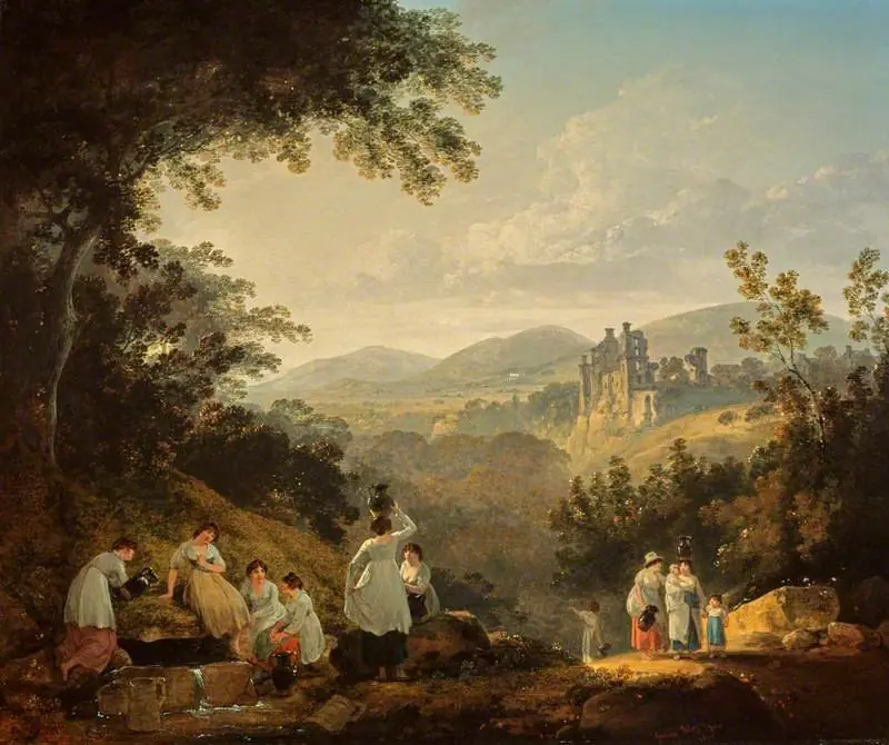 View of Rosslyn Castle from the grounds of Sheriff Clerk (Mavisbank)
