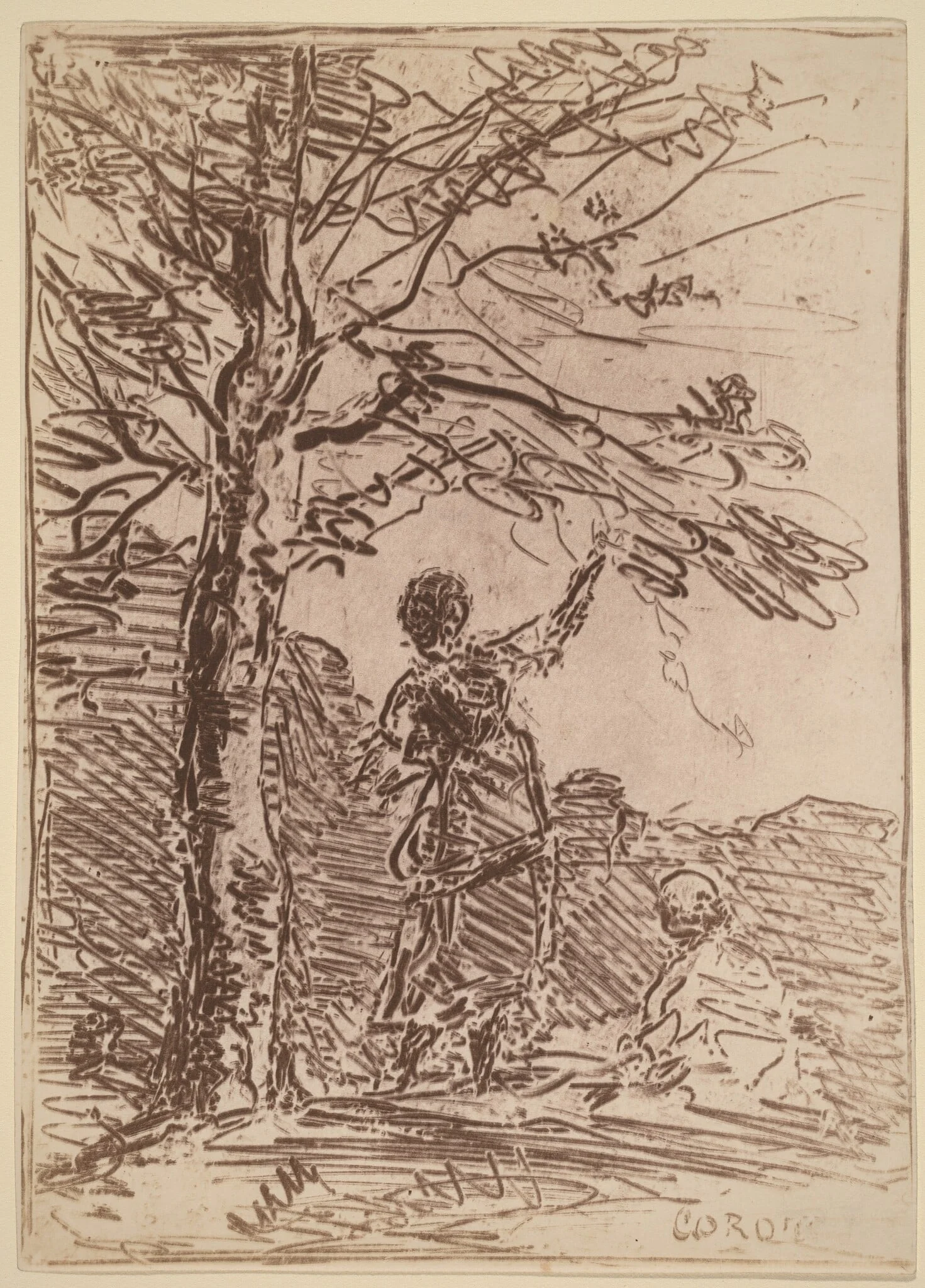 Young Woman and Death (La Jeune Fille et la Mort), by Jean Baptiste Camille Corot, 1854