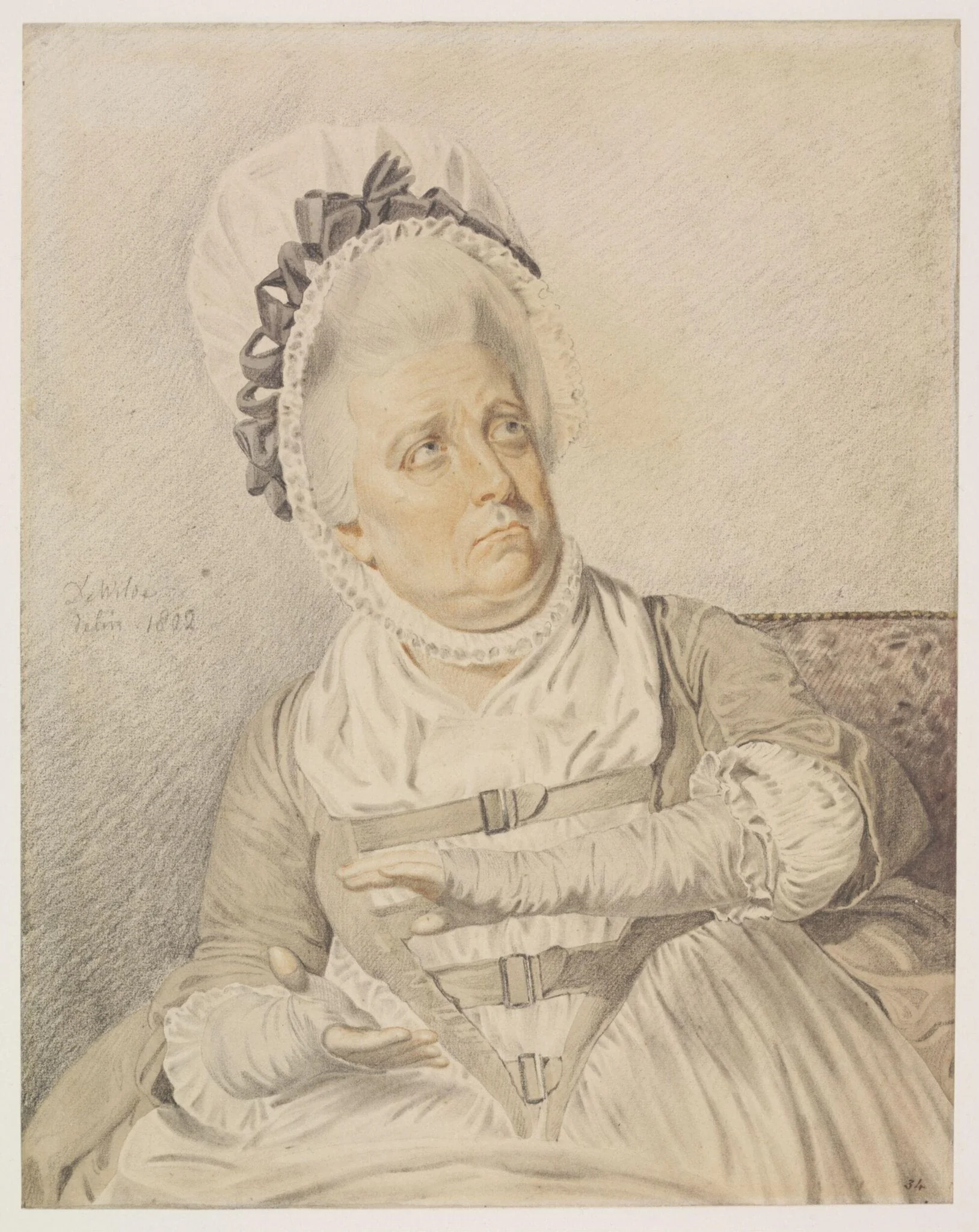 Mrs. Davenport as Dame Ashfield in Morton's 'Speed the Plough', by Samuel De Wilde, watercolor, 1802