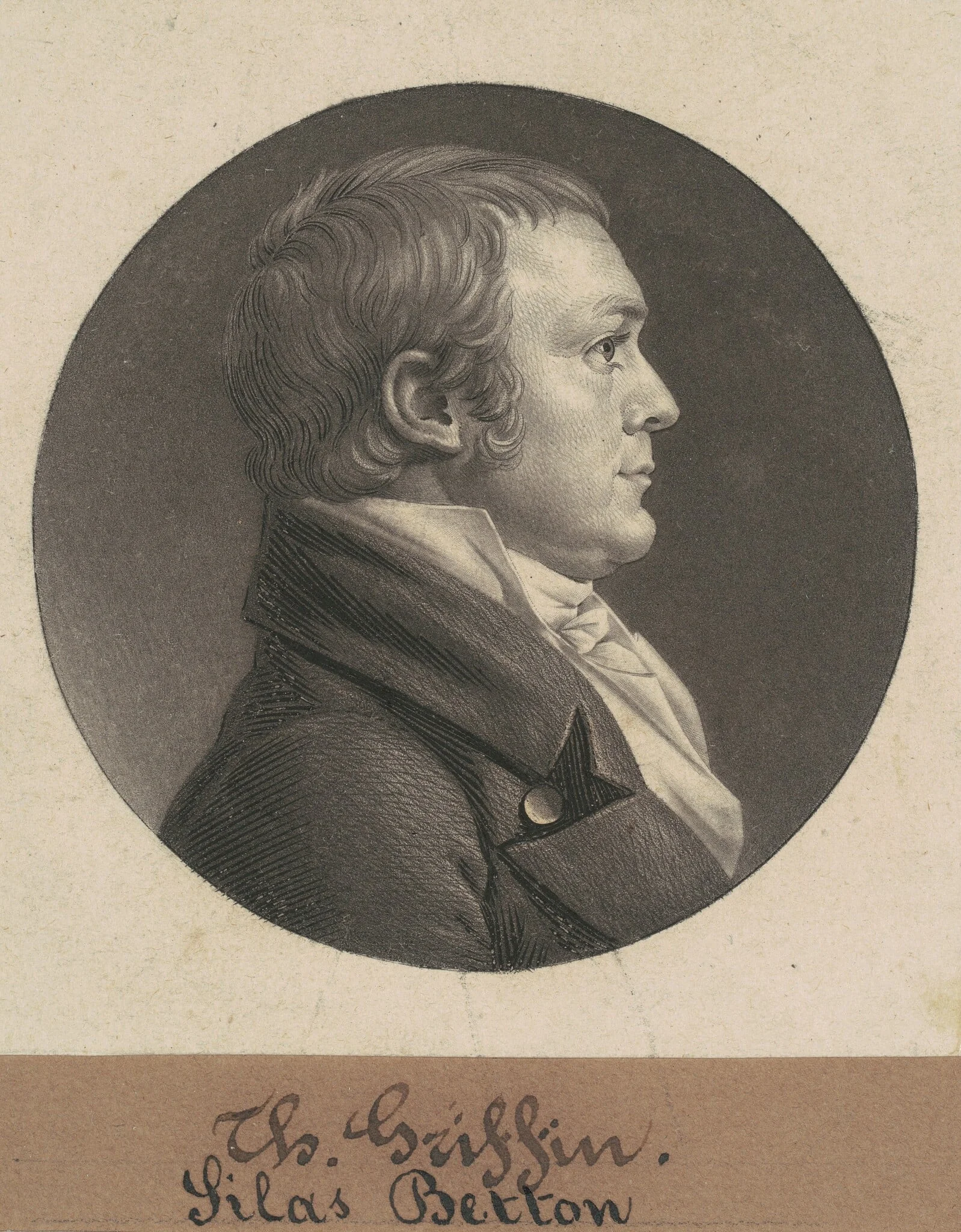 Thomas Griffin, by Charles Balthazar Julien Févret de Saint-Mémin, ink, 1805