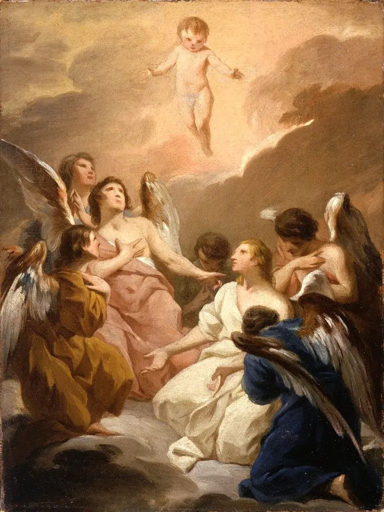 Seven Angels Adoring the Christ Child