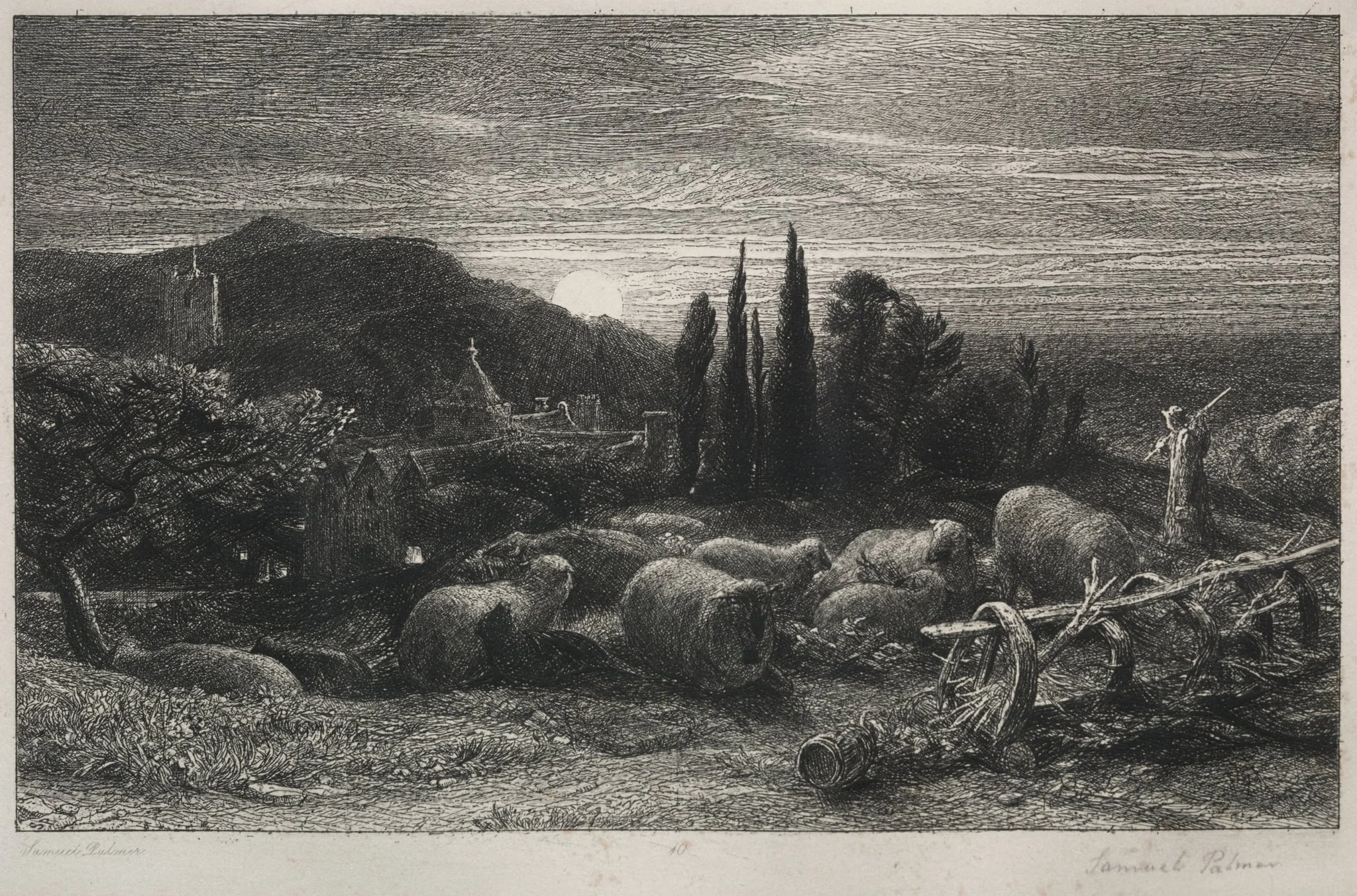 The Rising Moon, by Samuel Palmer, 1857