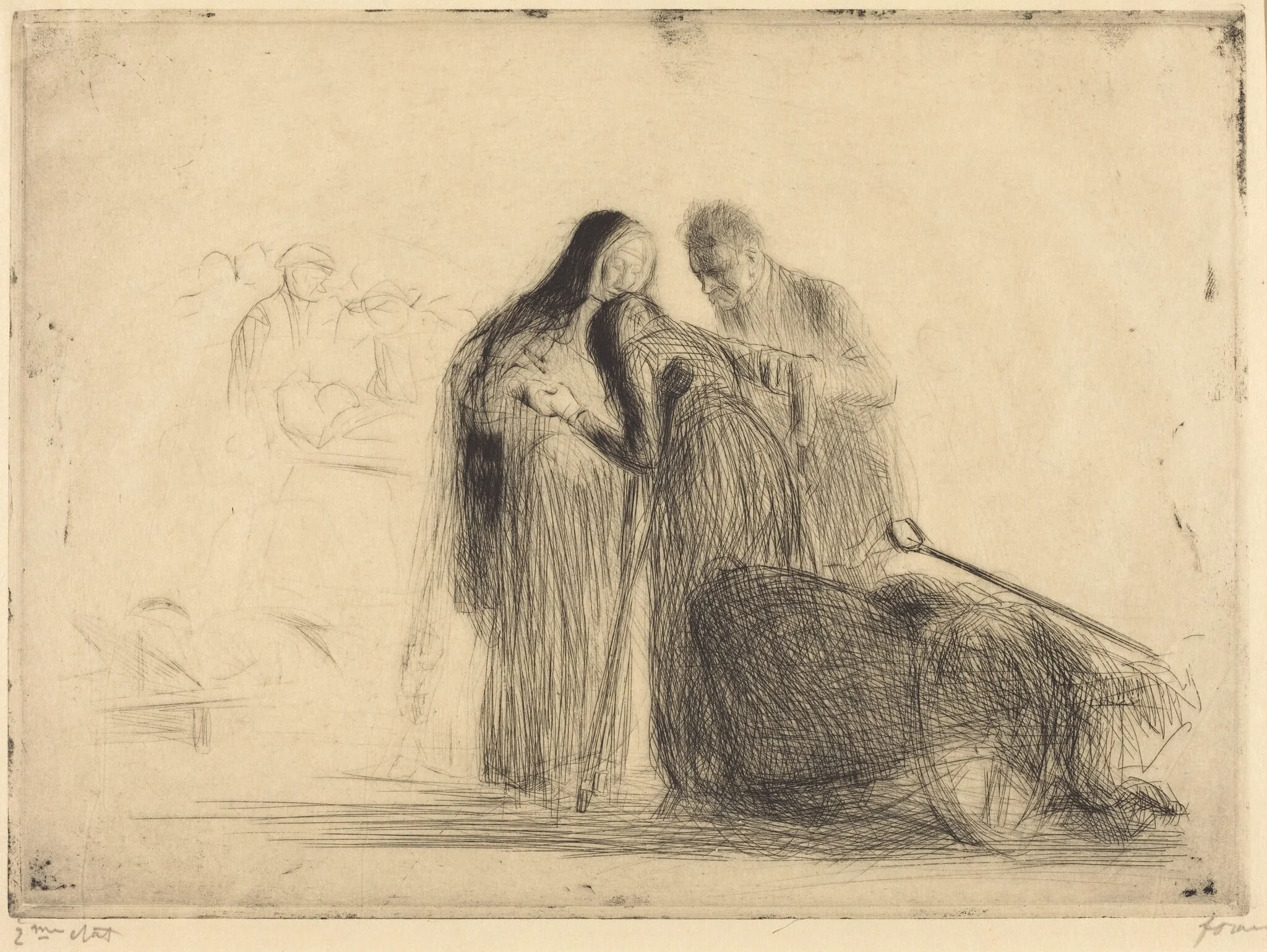 Lourdes, la paralytique (2e planche) (Lourdes, the Paralytic) (second plate)