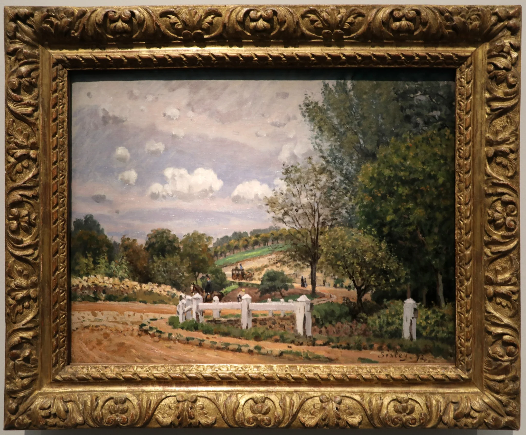 La route de Verrières, by Alfred Sisley, oil, 1872