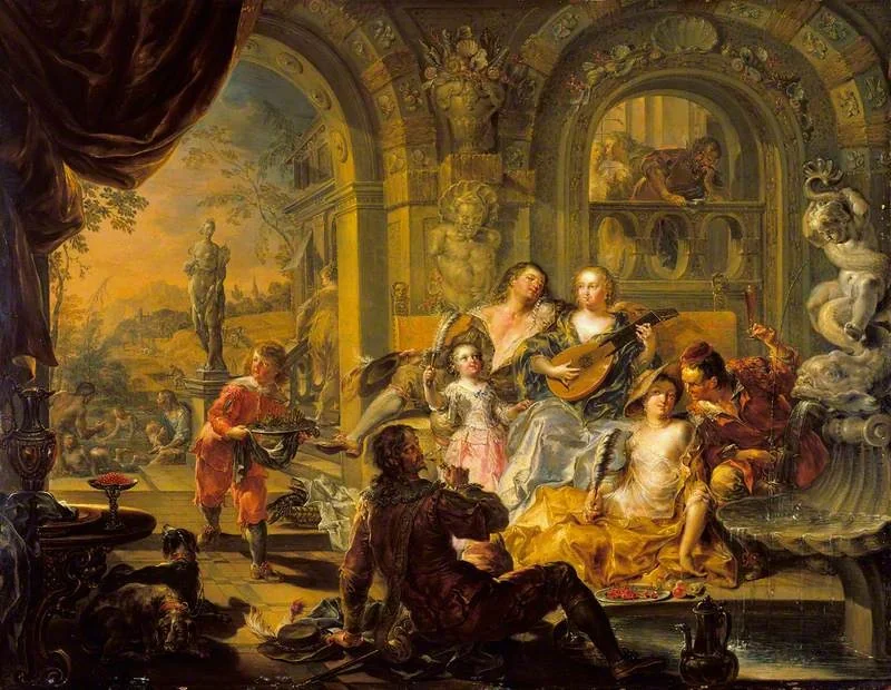 Summer, by Johann Georg Platzer, oil, 1742