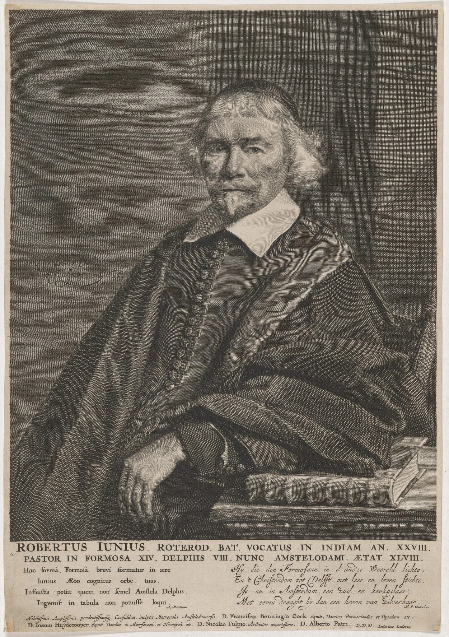 Robert Junius, by Cornelis Visscher, ink, 1654