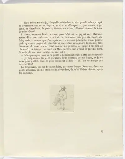 Frédéric Mistral: Mémoires et Recits by Frédéric Mistral: boy playing drum (page 79)