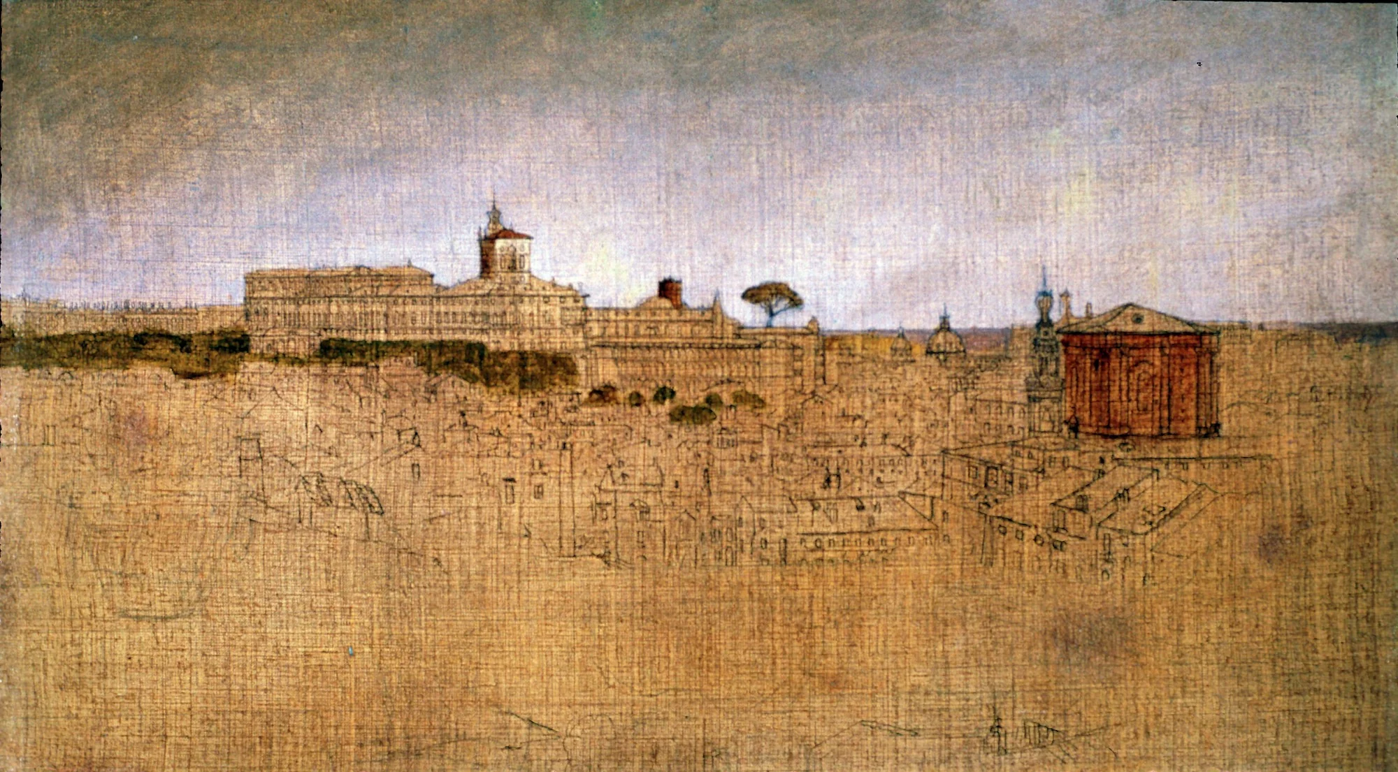 View of the Quirinal from the Pincian Gardens