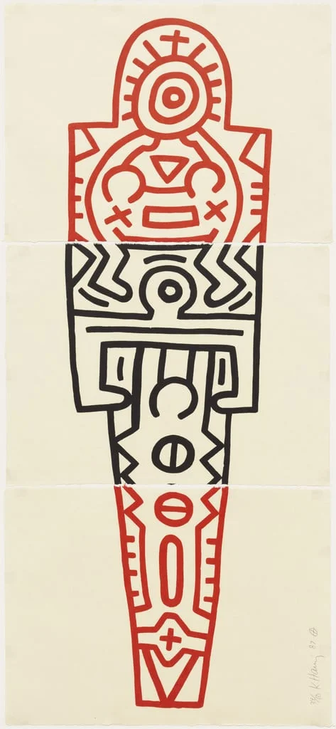 Untitled, by Keith Haring, ink, 1989