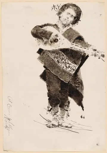 Mandolin Player in Popular Costume of Abruzzi