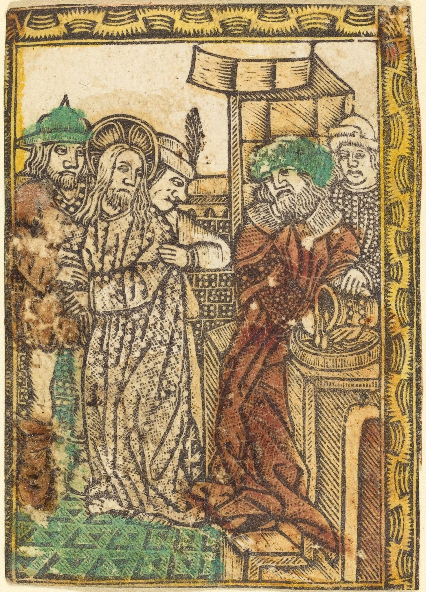 Pilate Washing His Hands, by German 15th Century, paint, 1475