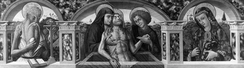 Christ in the grave with saints