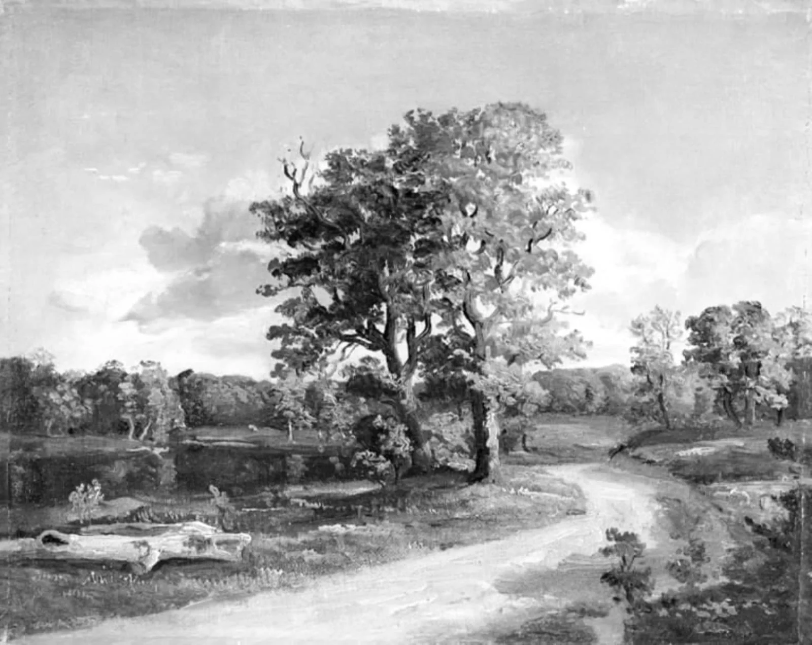 Landscape near Hammermøllen. Study, by Unknown, unspecified, 1843