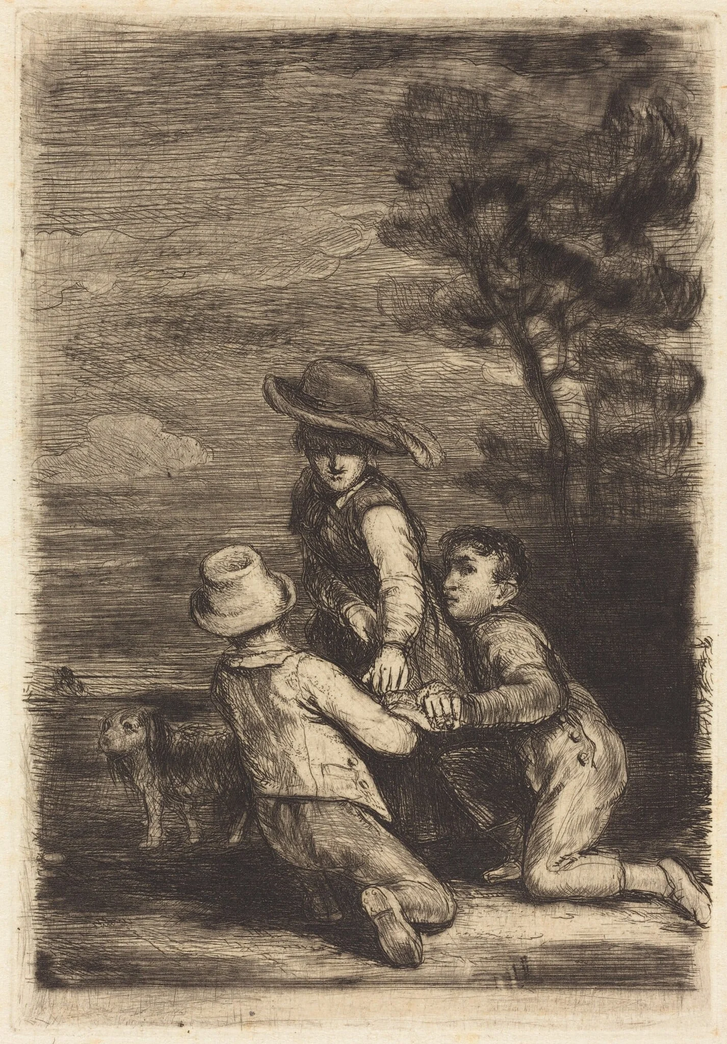 The Sedan Chair, by David, Sir Wilkie, ink, 1817