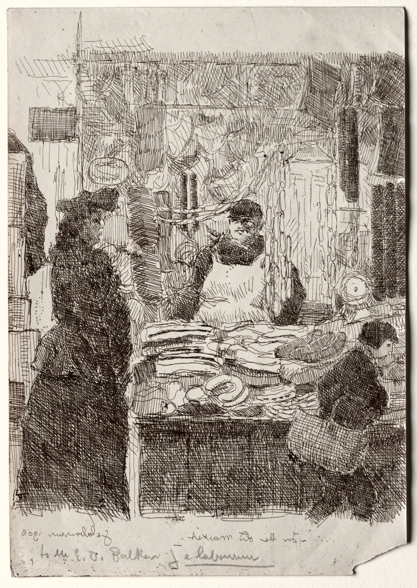 In the Old Market, by Jean-Émile Laboureur, 1906