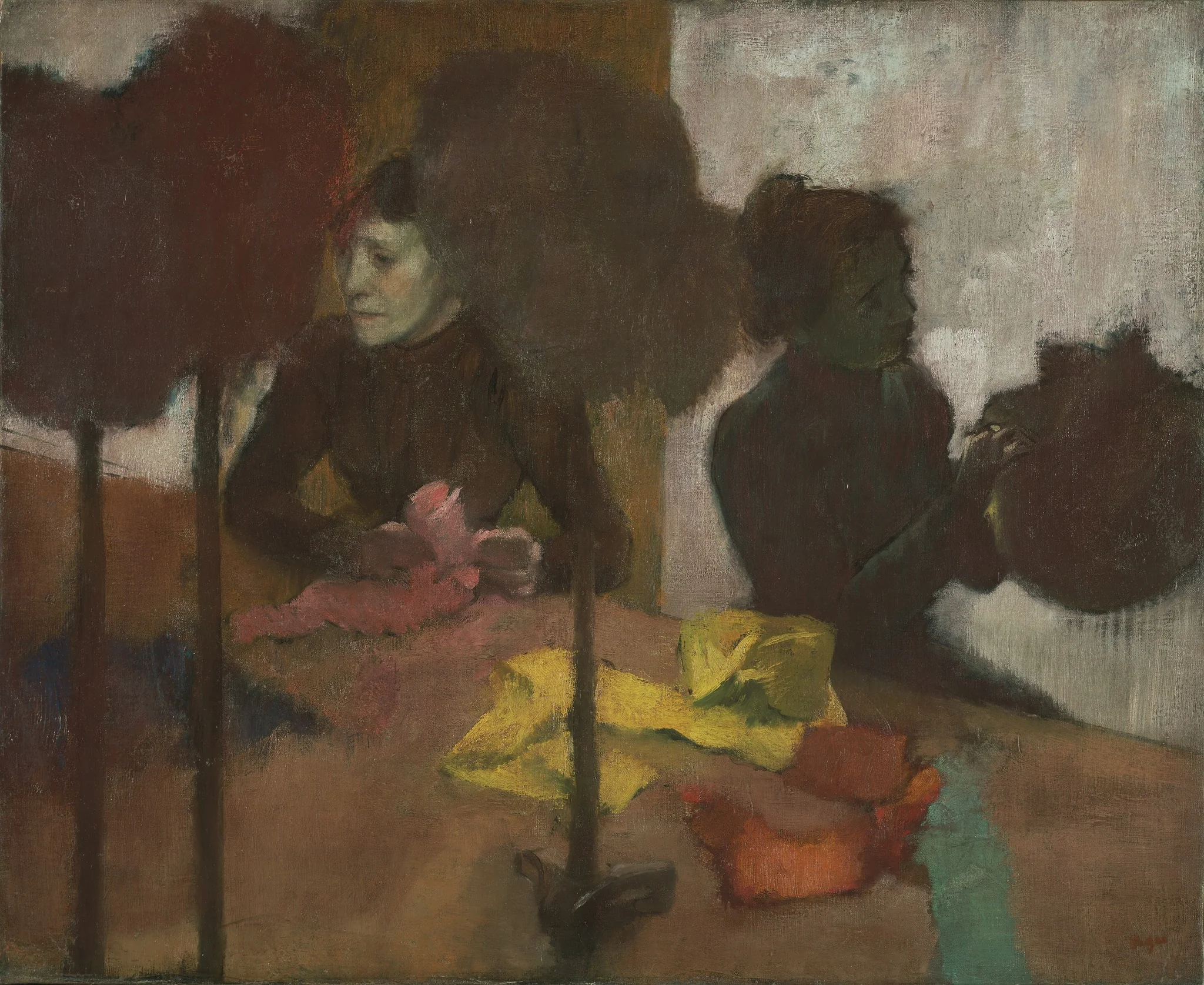 The Milliners, by Edgar Degas, oil, 1892