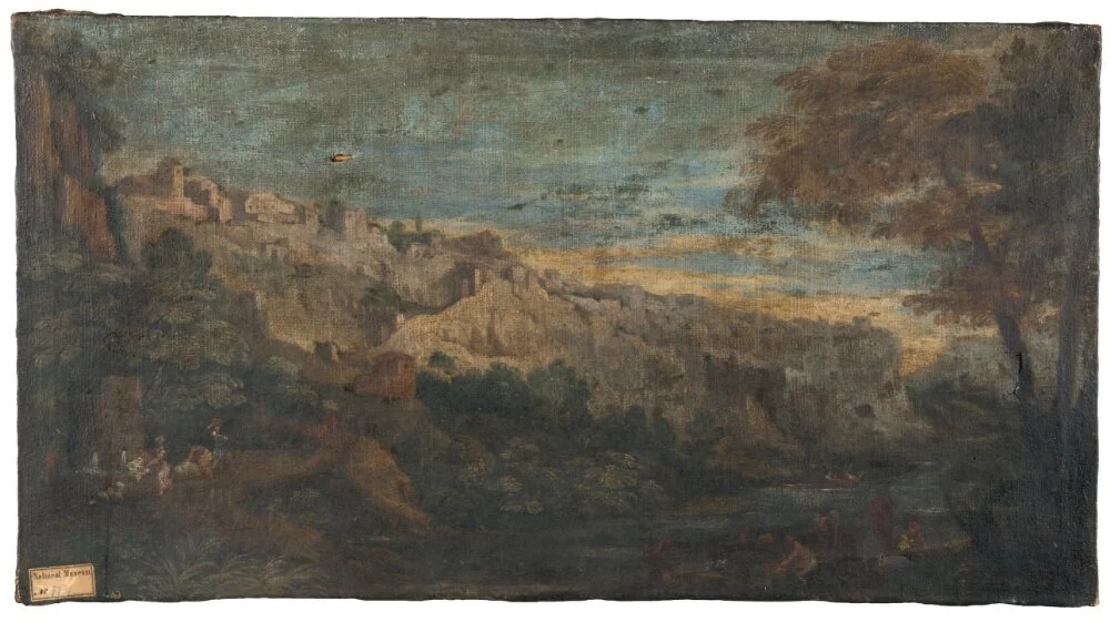 Landscape, by Unknown, oil, 1649