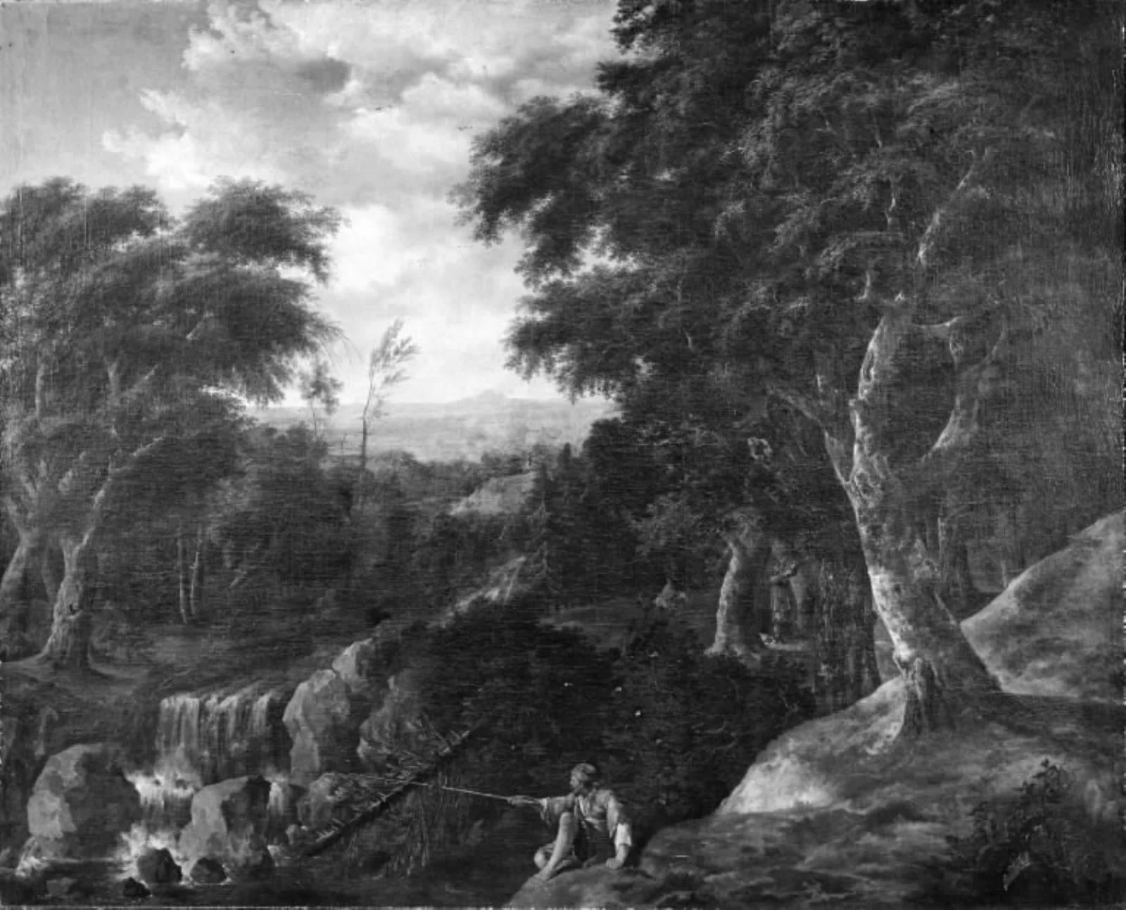 The Angler at the Forest Brook, by Unknown, 1650